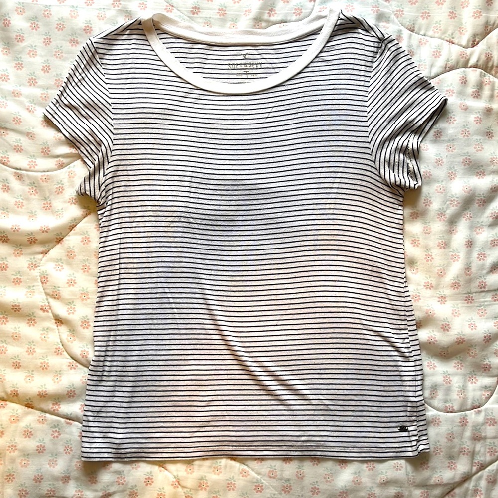 American Eagle Soft & Sexy T - ladies womens - striped - black and white